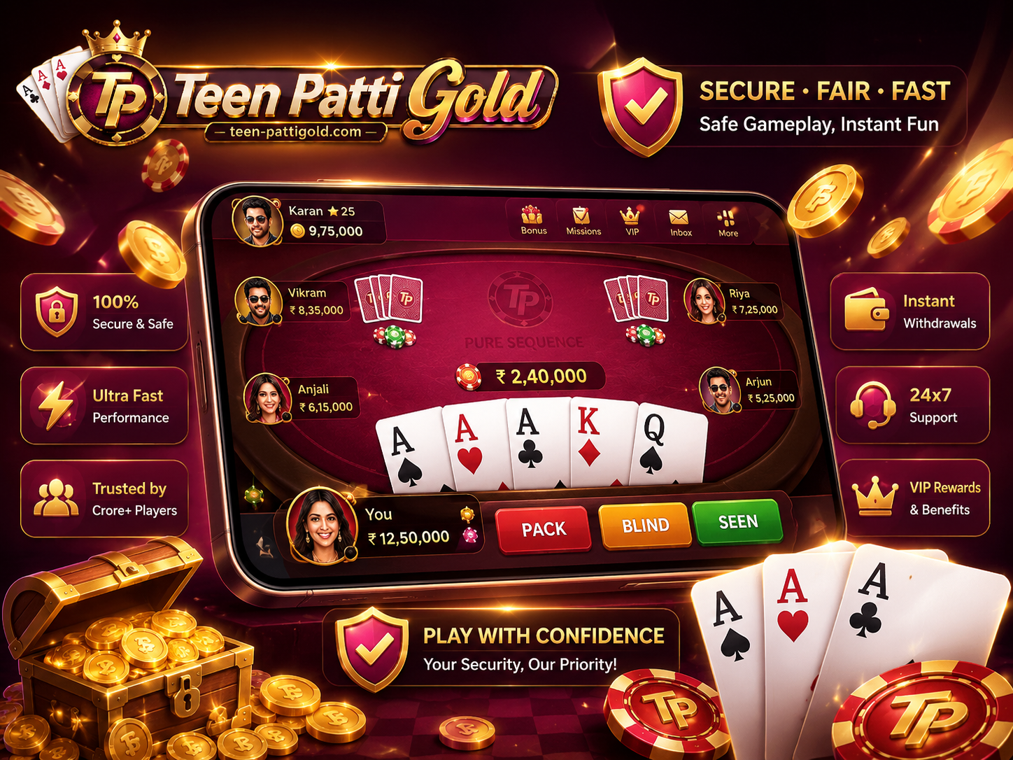 Teen Patti Gold logo